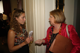 Margaret Leak ‘15 with Betsy Bossart, District Director, Office of U.S. Representative Steny Hoyer (D-MD) in the Cannon House Office Building.