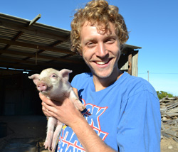Jacob Rutz '14 worked on farms in the Western Cape region of South Africa during summer 2013