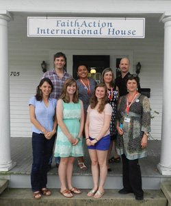 Emily Scotton '15 (bottom row, second from left) with members of the FaithAction International House team.