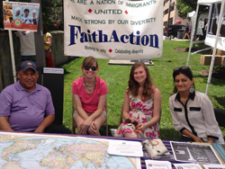 Emily Scotton '15 (second from left) with members of the FaithAction International House team.