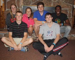 The Class of 2015 Legacy Committee (L to R): Kelsey McDowell, Nate Pedder, Tori Huffman (co-chair), Patrick Cheeves, Nick Kapur, and Xavier Primus (co-chair).