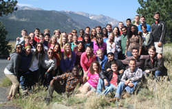 The Class of 2015 and Park alumni guests at their Senior Retreat in Rocky Mountain National Park