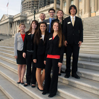 The Class of 2017 Learning Lab II Committee on the U.S. Capitol steps.