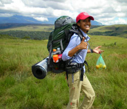Lianne Gonsalves in Venezuela on a trek to the plateau of Mount Roraima.