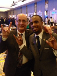 Jalen Feaster ’16 (right) with Vince Roberts, Executive Vice President Global Operations and Chief Technology Officer, Disney ABC Television Group – June 2014