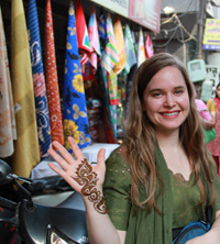 Lindsey Robinson ’08 in India for a wedding