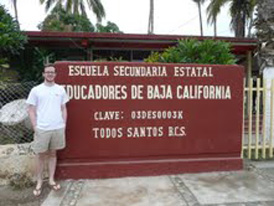 Ian Hill '13 during a recent service experience in Mexico.