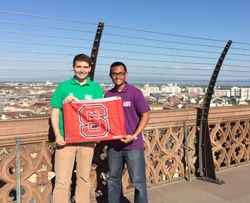 Ryan King '15 and Taufik Raharjo '16 representing NC State at the AC21 Student World Forum - April 2015