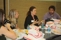 Leadership Coach Mebane Rash (center) met with Park Scholars interested in nonprofit and public service careers