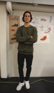 Christian Fuda '18 with some of his Fuda Customs shoe designs