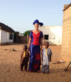 Erika Gutierrez '09 doing community extension work in Senegal's Niayes region