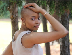 Dr. Alexis Corbitt '06 shortly after a round of chemotherapy - 2016