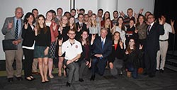 William C. Friday Award recipient Tom Ross (front center) with members of the Park Class of 2017
