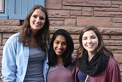 Emma Thompson ‘17 (right) with Lana Waschka ‘17 and Sammi Fernandes ‘17 during their Park senior retreat in Colorado - Fall 2016