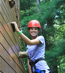 Julianne Donoghue ‘14 challenging herself on the high ropes course during her Park freshman retreat - August 2010