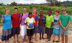 Daniel Snyder ‘12 (second from left) with his Youth With A Mission team and translators in Vanuatu - 2013
