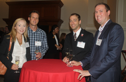 Mark Voelker '02 (second from right), along with Jennifer Morgan '02, Jake Morgan, and Dan Amerson '01, joined the Park Foundation Trustees for a champagne reception celebrating the Park Scholarships 20th anniversary - September 2016