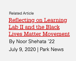 Read related article: "Reflecting on Learning Lab II and the Black Lives Matter Movement" at https://park.ncsu.edu/reflecting-on-llii/