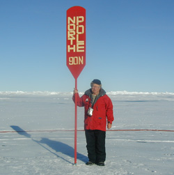 Dr. Elkan at the North Pole