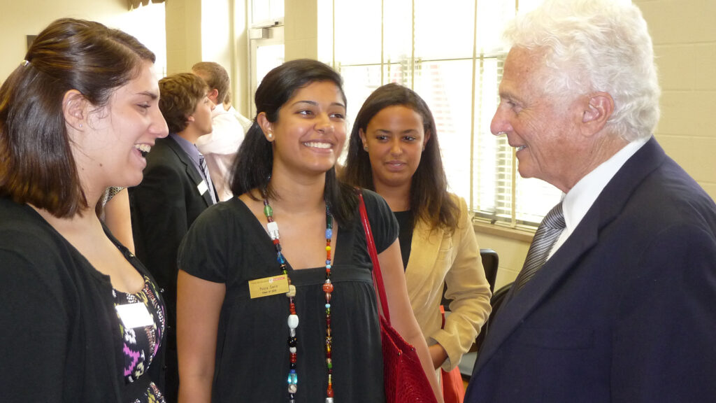 Dick Robb with Park Scholars